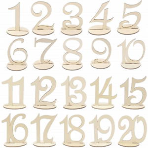 Tischnummer Holz Mietartikel