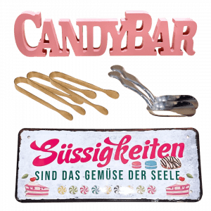 Candybar Zubehör Set Mietartikel