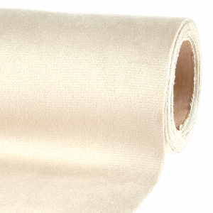 Tischläufer Samt creme Mietartikel