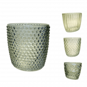 Teelichtglas EINZELN Grün Mietartikel