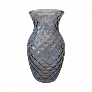 Glasvase gemustert Graublau Mietartikel