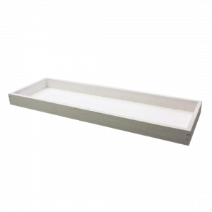 Tablett Holz Weiß Mietartikel