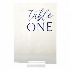 Tischnummer Acryl rechteckig Mietartikel