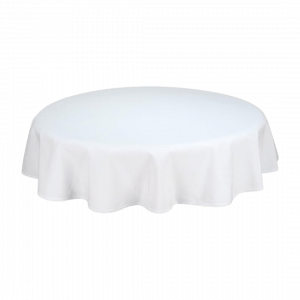 Tischdecke für Stehtisch weiß ø 100 cm Mietartikel
