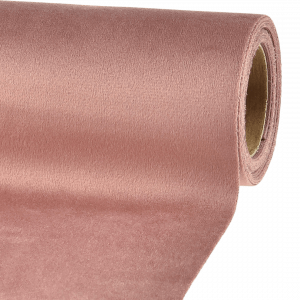 Tischläufer Samt altrosa Mietartikel
